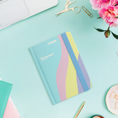 Блокнот с резинкой в клетку 96 л., МАЛЫЙ ФОРМАТ А6, 109&times;148 мм, BRAUBERG, кросс-серия &laquo;PASTEL&raquo;, 117019