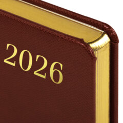 Ежедневник датированный 2026 А5 138&times;213 мм, BRAUBERG &laquo;Iguana&raquo;, под кожу, коричневый, 117057