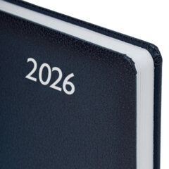 Ежедневник датированный 2026, А5, 138&times;213 мм, BRAUBERG &laquo;Profile&raquo;, балакрон, синий, 117073