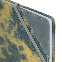 Блокнот А5 135&times;210 мм BRAUBERG &laquo;Denim&raquo;, ткань/<wbr/>экокожа, резинка, держатель, 80 л., клетка, синий, 117139