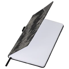 Блокнот А5 135&times;210 мм BRAUBERG &laquo;Denim&raquo;, ткань/<wbr/>экокожа, резинка, держатель, 80 л., клетка, черный, 117140