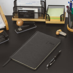 Еженедельник датированный 2026, А5, 145&times;215 мм, BRAUBERG &laquo;Imperial&raquo;, под кожу, черный, 117175