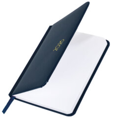 Еженедельник датированный 2026, МАЛЫЙ ФОРМАТ, 95&times;155 мм, А6, BRAUBERG &laquo;Select&raquo;, балакрон, темно-синий, 117192