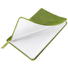 Еженедельник датированный 2026 МАЛЫЙ ФОРМАТ 95&times;155 мм, А6, BRAUBERG &laquo;Foliage&raquo;, под кожу, зеленый, 117198