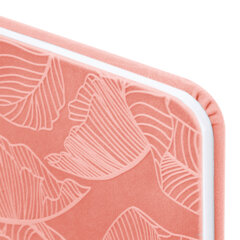 Еженедельник датированный 2026 МАЛЫЙ ФОРМАТ 95&times;155 мм, А6, BRAUBERG &laquo;Foliage&raquo;, под кожу, розовый, 117199