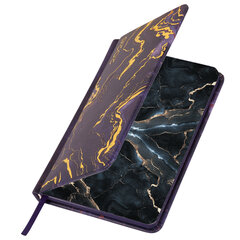 Еженедельник датированный 2026 МАЛЫЙ ФОРМАТ 95&times;155 мм, А6, BRAUBERG &laquo;Vista&raquo;, под кожу &laquo;Black marble&raquo;, 117203