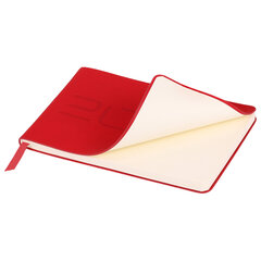 Еженедельник датированный 2026 МАЛЫЙ ФОРМАТ 105&times;160 мм, А6, BRAUBERG &laquo;Imprint&raquo;, тиснение, красный, 117211