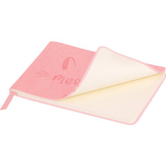 Еженедельник датированный 2026 МАЛЫЙ ФОРМАТ 105&times;160 мм, А6, BRAUBERG &laquo;Imprint&raquo;, тиснение, розовый, 117213