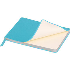 Еженедельник датированный 2026 МАЛЫЙ ФОРМАТ 105&times;160 мм, А6, BRAUBERG &laquo;Blaze&raquo;, фольга, голубой, 117214