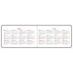 Еженедельник датированный 2026 МАЛЫЙ ФОРМАТ 105&times;160 мм, А6, BRAUBERG &laquo;Blaze&raquo;, фольга, розовый, 117215