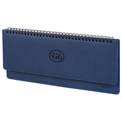 Планинг датированный 2026 305&times;140 мм BRAUBERG &laquo;Favorite&raquo;, под кожу, темно-синий, 117219