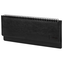 Планинг датированный 2026 305&times;140 мм BRAUBERG &laquo;Imperial&raquo;, под кожу, черный, 117229