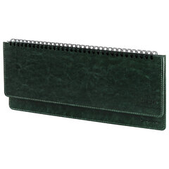 Планинг датированный 2026 305&times;140 мм BRAUBERG &laquo;Imperial&raquo;, под кожу, зеленый, 117230