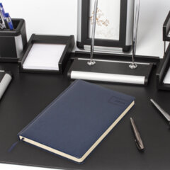 Ежедневник датированный 2026 БОЛЬШОЙ ФОРМАТ 210&times;297 мм, А4, BRAUBERG &laquo;Imperial&raquo;, под кожу, синий, 117247