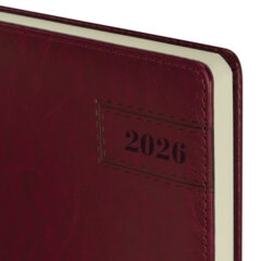 Ежедневник датированный 2026 БОЛЬШОЙ ФОРМАТ 210&times;297 мм, А4, BRAUBERG &laquo;Imperial&raquo;, под кожу, бордо, 117248