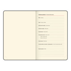 Ежедневник датированный 2026, МАЛЫЙ ФОРМАТ 100&times;150 мм, А6, BRAUBERG &laquo;Imperial&raquo;, под кожу, бордо, 117254