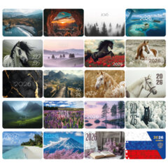 Календарь карманный на 2026 г, ДЭК, BRAUBERG, 64&times;93 мм, КОМПЛЕКТ 20 шт. (20 видов), 117301