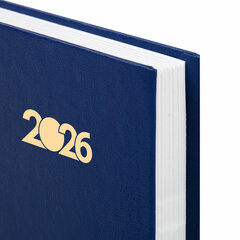 Ежедневник датированный 2026 145&times;215 мм, А5, STAFF, обложка бумвинил, синий, 117305