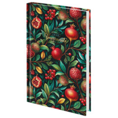 Ежедневник датированный 2026 145&times;215 мм, А5, STAFF, ламинированная обложка, &laquo;Гранаты&raquo;, 117312