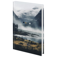 Ежедневник датированный 2026 145&times;215 мм, А5, STAFF, ламинированная обложка, &laquo;Туман&raquo;, 117313