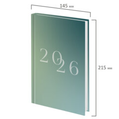 Ежедневник датированный 2026 145&times;215 мм, А5, STAFF, ламинированная обложка, &laquo;2026&raquo;, 117323