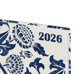 Ежедневник датированный 2026 145&times;215 мм, А5, STAFF, ламинированная обложка, &laquo;Blue fresco&raquo;, 117324