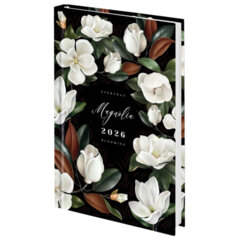 Ежедневник датированный 2026 145&times;215 мм, А5, STAFF, ламинированная обложка, &laquo;Магнолия&raquo;, 117326