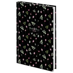 Ежедневник датированный 2026 145&times;215 мм, А5, STAFF, ламинированная обложка, &laquo;Flower pattern&raquo;, 117327