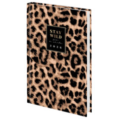 Ежедневник датированный 2026 145&times;215 мм, А5, STAFF, ламинированная обложка, &laquo;Leopard&raquo;, 117328