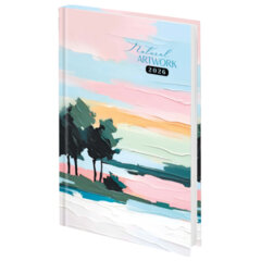 Ежедневник датированный 2026 145&times;215 мм, А5, STAFF, ламинированная обложка, &laquo;Живопись&raquo;, 117329