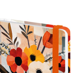 Ежедневник датированный 2026 с резинкой 145&times;203 мм, А5, BRAUBERG, твердый, &laquo;Букет&raquo;, 117339