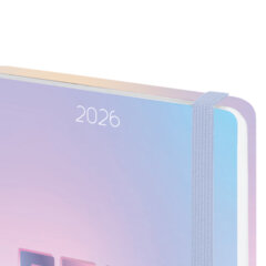 Ежедневник датированный 2026 с резинкой 145&times;203 мм, А5, BRAUBERG, твердый, &laquo;Нежность&raquo;, 117347