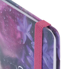 Еженедельник датированный 2026 с резинкой 171&times;93 мм, BRAUBERG, твердый, УФ-ЛАК, 64 л., &laquo;Цветы&raquo;, 117348