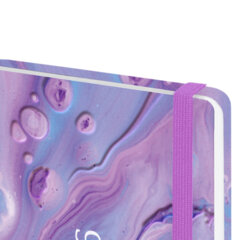 Еженедельник датированный 2026 с резинкой 171&times;93 мм, BRAUBERG, твердый, УФ-ЛАК, 64 л., &laquo;Мрамор&raquo;, 117352