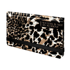 Еженедельник датированный 2026 с резинкой 171&times;93 мм, BRAUBERG, твердый, УФ-ЛАК, 64 л., &laquo;Леопард&raquo;, 117356