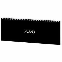 Планинг датированный 2026 285&times;112 мм, STAFF, гребень, картонная обложка, 64 л., &laquo;Black style&raquo;, 117363