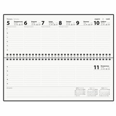 Планинг датированный 2026 285&times;112 мм, STAFF, гребень, картонная обложка, 64 л., &laquo;Black style&raquo;, 117363