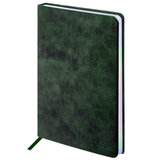 Ежедневник датированный 2026 А5 138х213 мм, BRAUBERG "Ice", под кожу, темно-зеленый, 117391