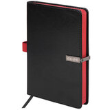 Ежедневник датированный 2026 А5 138x213 мм, BRAUBERG "Inspiration", под кожу, цветной срез, черный, 117473