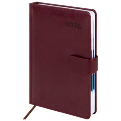Ежедневник датированный 2026 А5 148&times;218 мм, GALANT &laquo;Ritter&raquo;, под кожу, бордовый, 117493