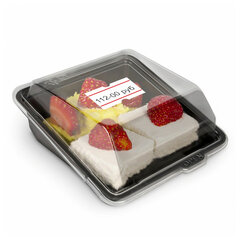 Этикет-лента 21&times;12 мм, прямоугольная, белая с красной полосой, КОМПЛЕКТ 10 рулонов по 1000 этикеток