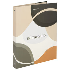 Папка-портфолио универсальная, 4 кольца, 20 файлов, 7БЦ матовая, BRAUBERG &laquo;Abstraction&raquo;, 117555