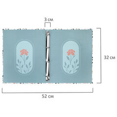Папка-портфолио универсальная, 4 кольца, 20 файлов, 7БЦ матовая, BRAUBERG &laquo;Flowers&raquo;, 117556