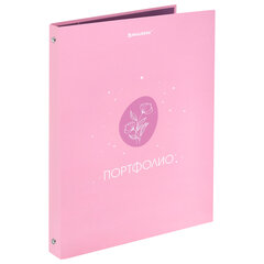 Папка-портфолио универсальная, 4 кольца, 20 файлов, 7БЦ матовая, BRAUBERG, &laquo;Gentle&raquo;, 117558