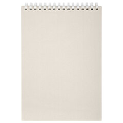 Блокнот А5, 80 л., силиконовый гребень, обложка пластик, клетка, BRAUBERG, бежевый, 117559