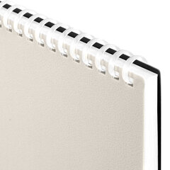 Блокнот А5, 80 л., силиконовый гребень, обложка пластик, клетка, BRAUBERG, бежевый, 117559