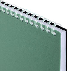 Блокнот А5, 80 л., силиконовый гребень, обложка пластик, клетка, BRAUBERG, зеленый, 117560