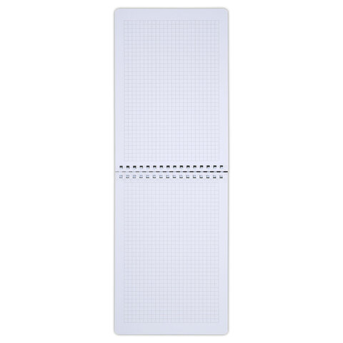 Блокнот А5 80л, BRAUBERG, силиконовый гребень, обложка пластик, клетка, синий, 117561