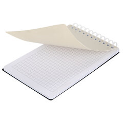 Блокнот МАЛЫЙ ФОРМАТ А6, 60 л., силиконовый гребень, обложка пластик, клетка, BRAUBERG, бежевый, 117563