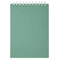 Блокнот МАЛЫЙ ФОРМАТ А6, 60 л., силиконовый гребень, обложка пластик, клетка, BRAUBERG, зеленый, 117564